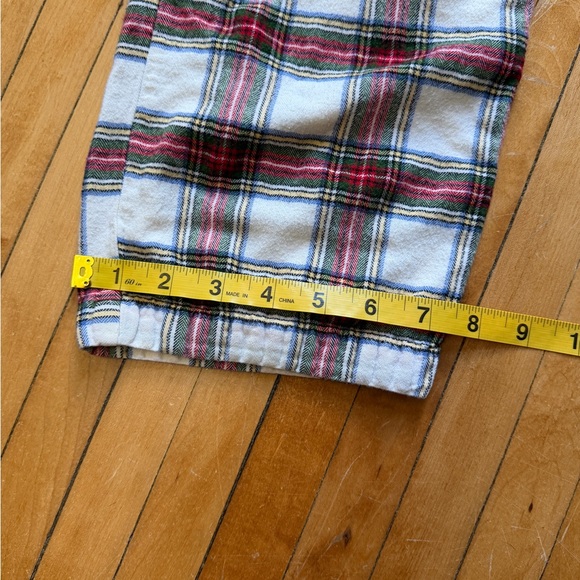 Lauren Ralph Lauren Womens Flannel Christmas Pajama Plaid Set 2Pc Gold Logo Sz.S - Picture 10 of 10